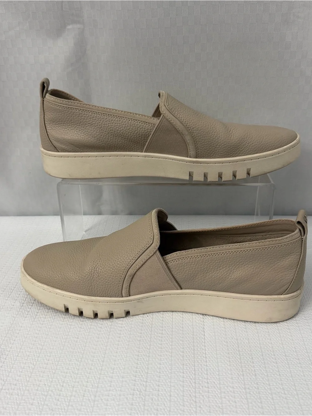 Vionic Cambria Shoes Womens Size 9.5 Beige Leather Loafer Flats Minimalist